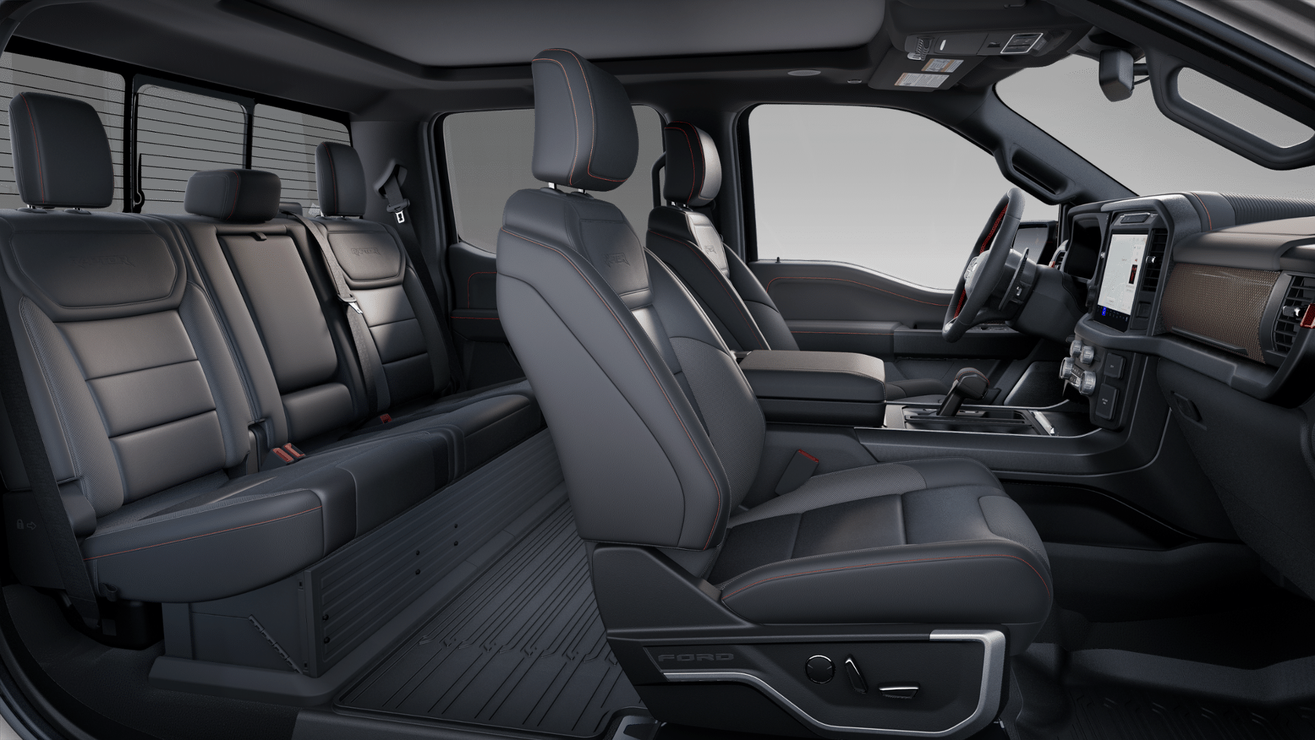 Førerplassen i Ford F-150 Raptor