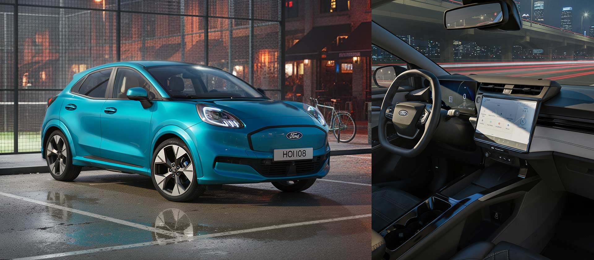 Ford Puma Gen-E med detalj fra interiøret.