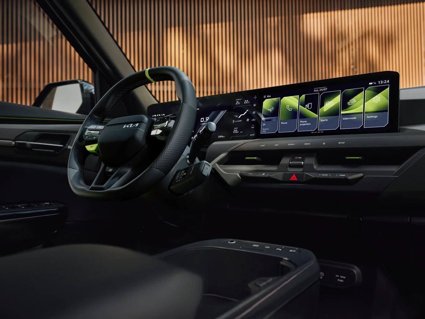 Interiør og detaljer i Kia EV5 GT
